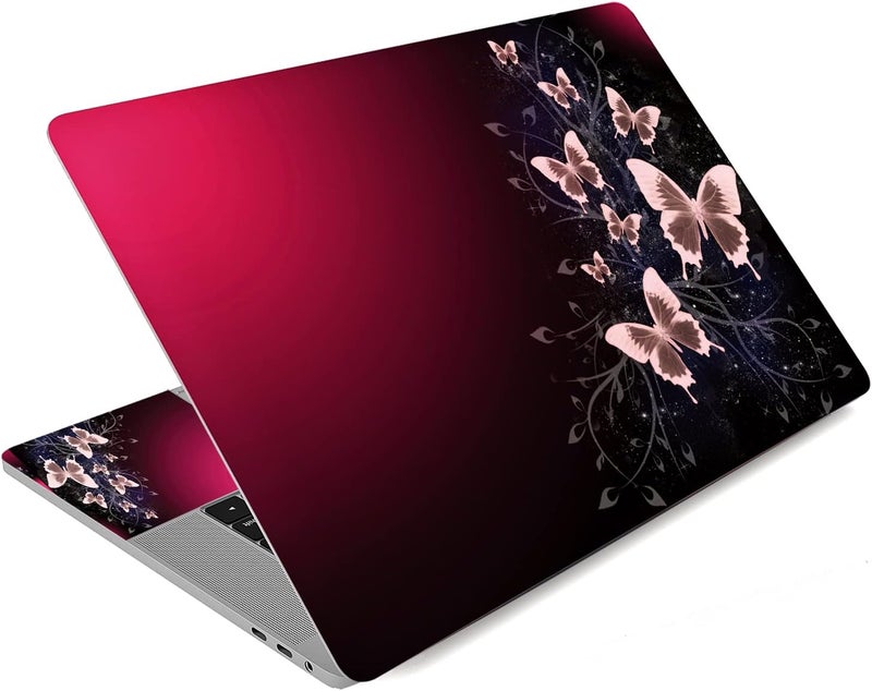 Laptop Skin Sticker Decal,12" 13" 13.3" 14" 15" 15.4" 15.6 inch Laptop Skin Sticker Cover Art Decal Protector Notebook PC (Butterflies)